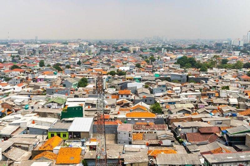 Aerial view of hillside neighborhoods in Honduras